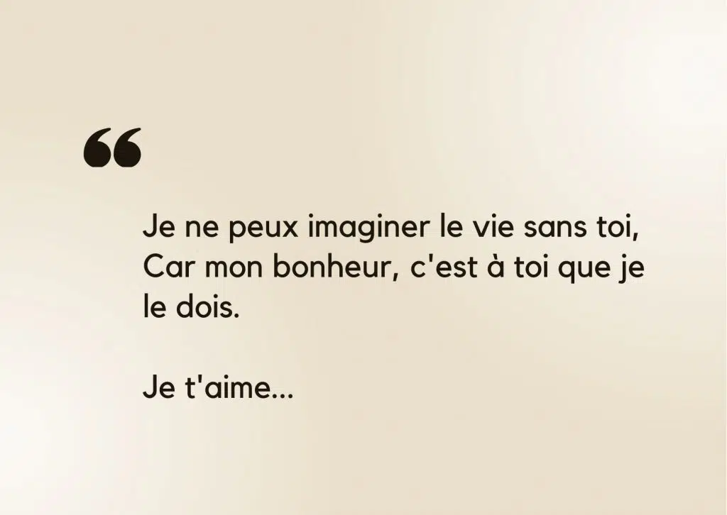 message d'amour pour elle